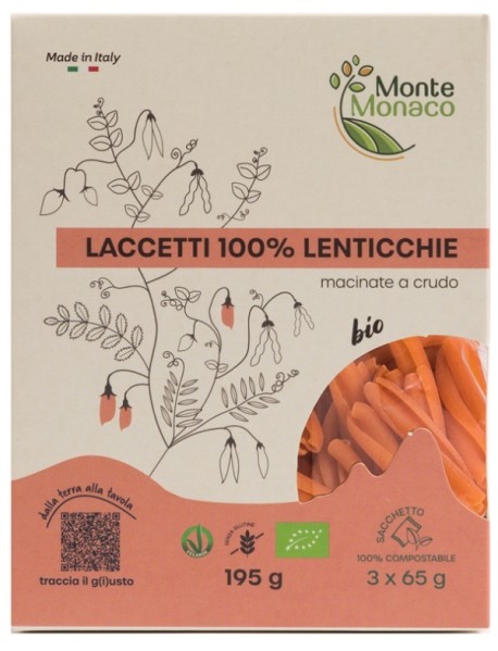 LACCETTI 100% FARINA LENT3X65G