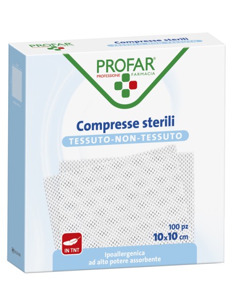 PROFAR COMPRESSE DI GARZA IN TNT 10X10CM 100 PEZZI