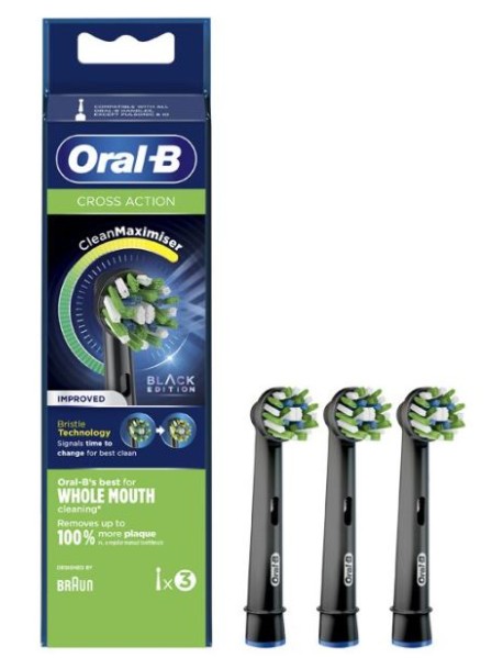 ORALB PW REFILL CROSS BLACK3PZ