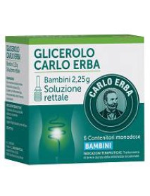 GLICEROLO CARLO ERBA BAMBINI SOLUZIONE RETTALE 6 CONTENITORI 2,25G
